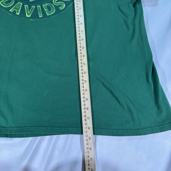 Harley Davidson Mens 2XL Houma La Green T Shirt Pre Owned 2013 Graphic Print - Picture 2 of 6